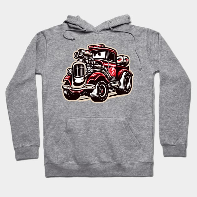 Cartoon car Hoodie by Vehicles-Art